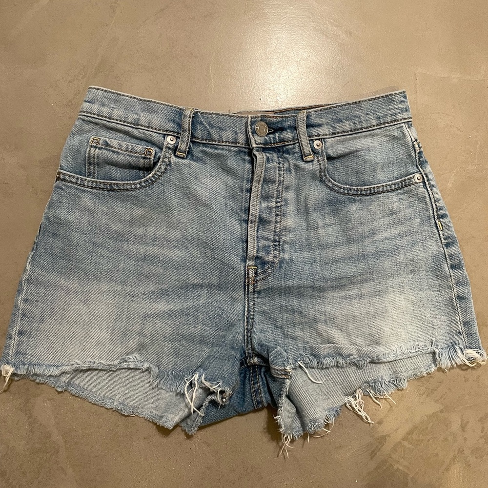 Everlane cheeky shorts denim